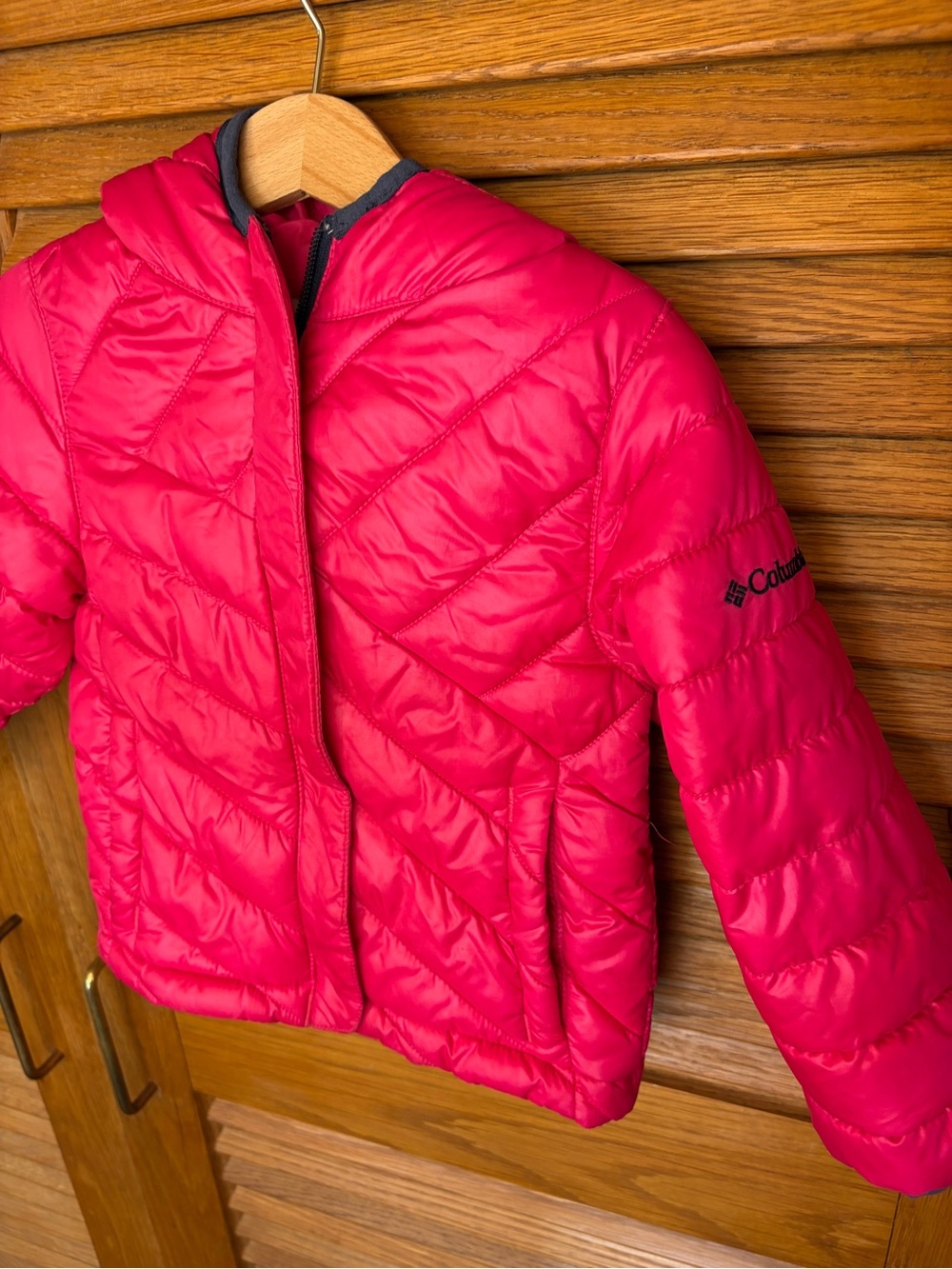 Columbia Pink Quilted Hooded Puffer Jacket
